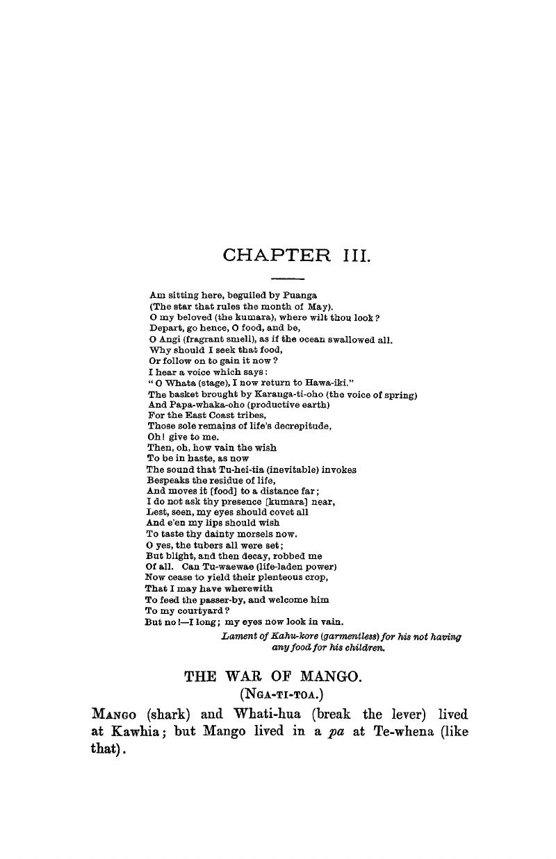 THE WAR OF MANGO (Chapter III) - The Ancient History of the Maori, his ...