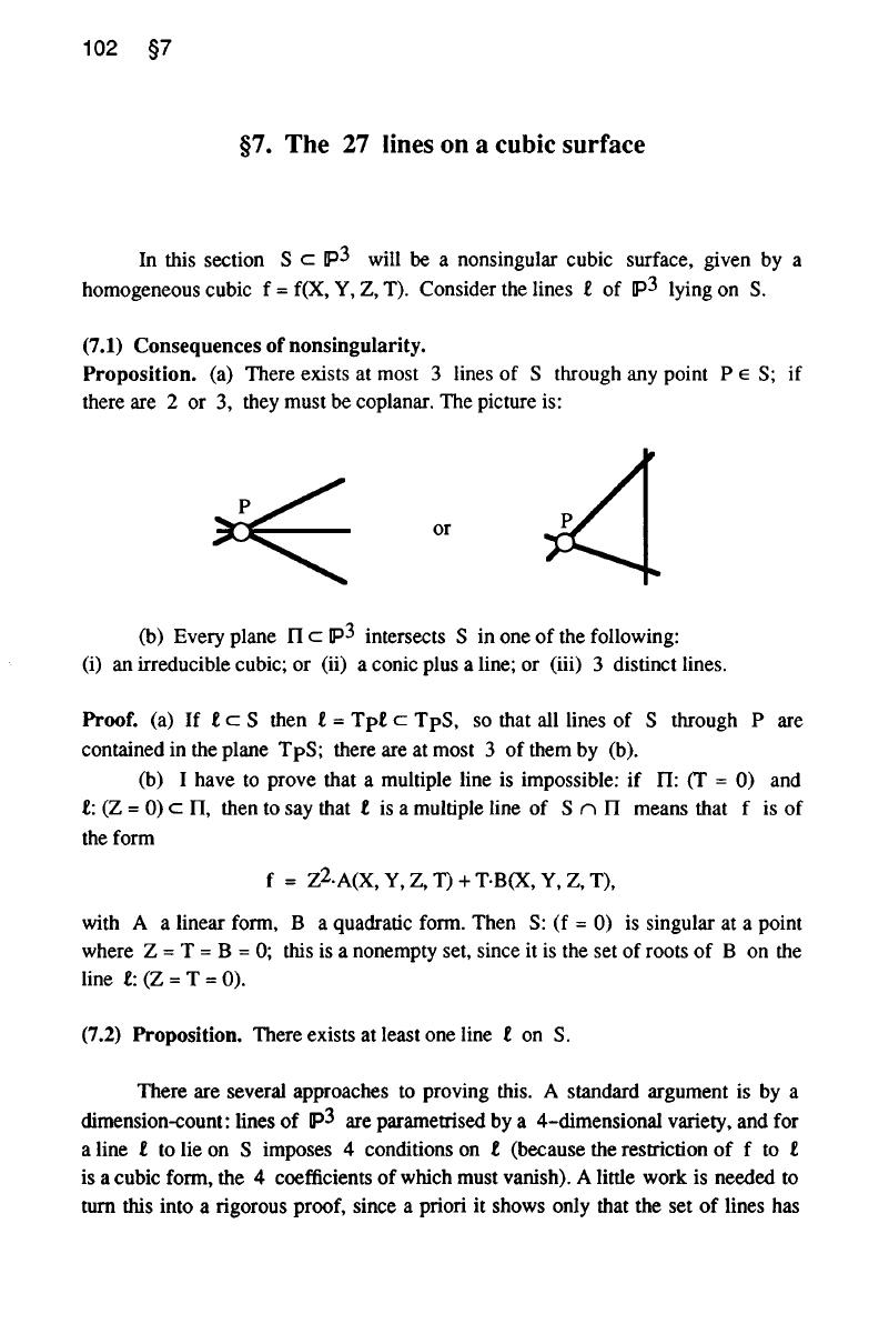 The 27 lines on a cubic surface (Chapter 7) - Undergraduate Algebraic ...