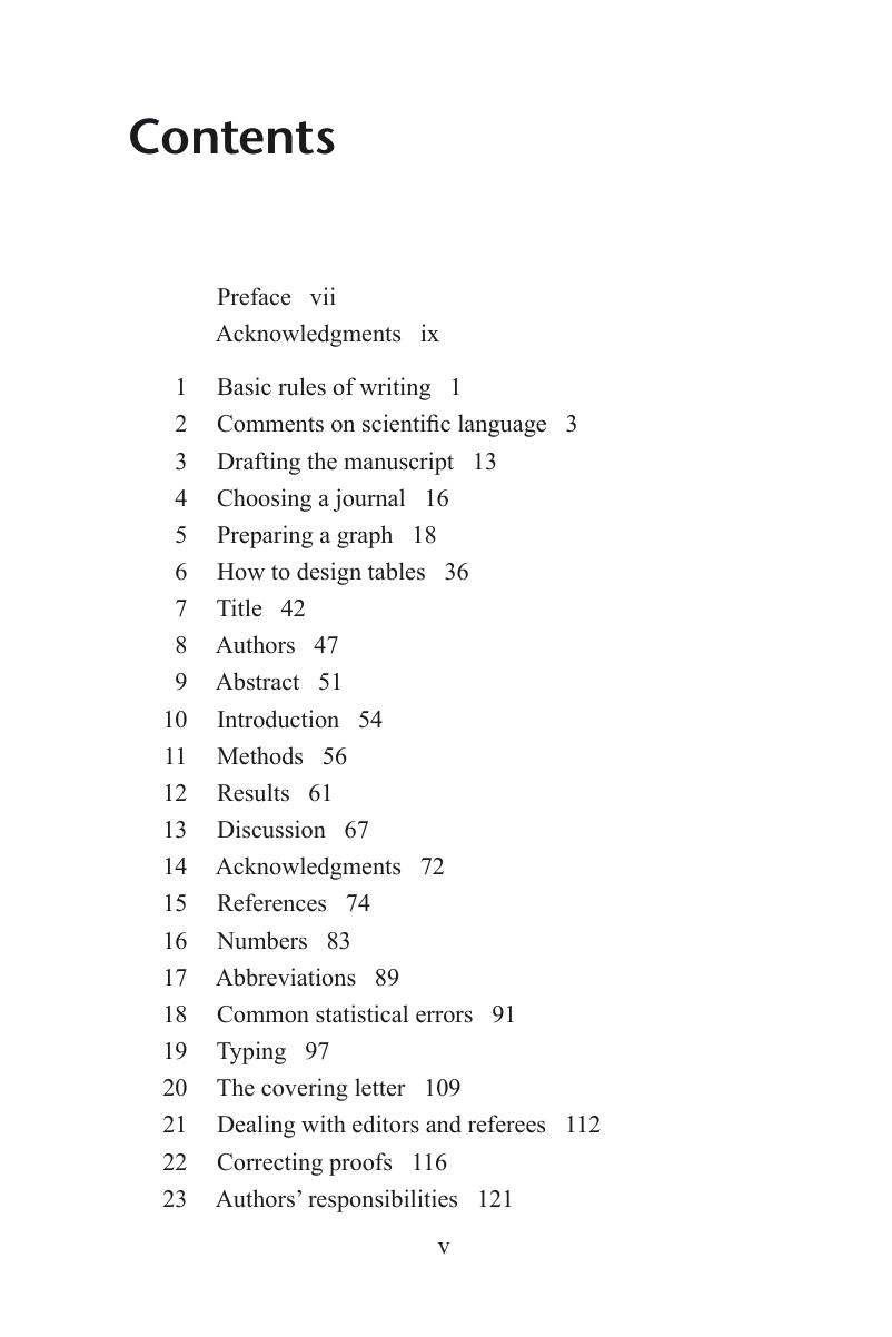 Contents How To Write And Illustrate A Scientific Paper 