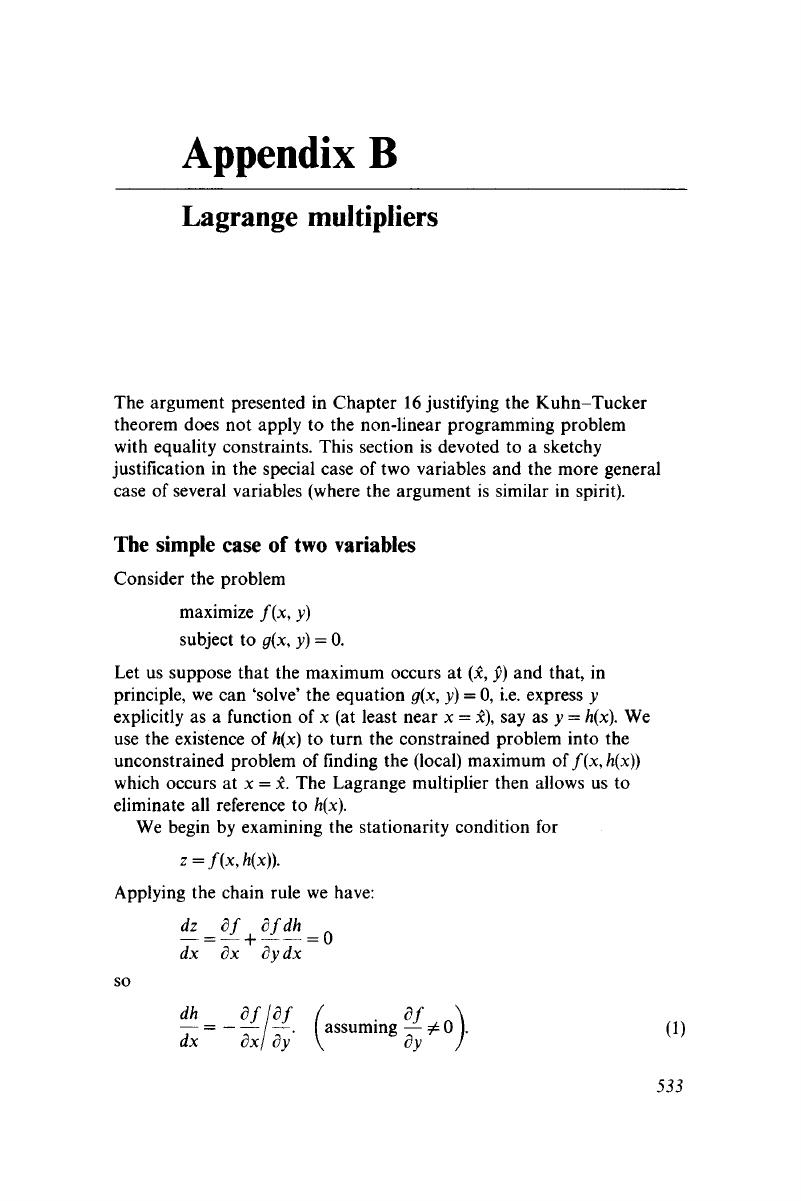 Appendix B - Advanced Mathematical Methods