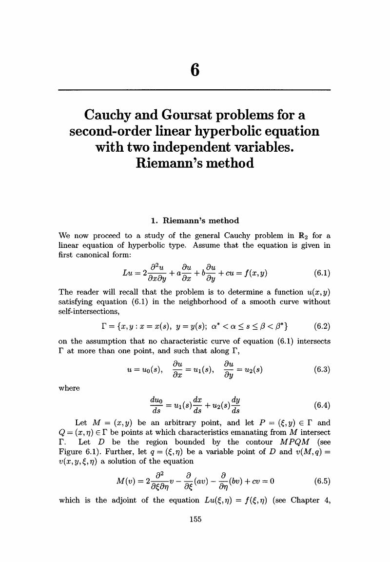 Cauchy and Goursat problems for a second-order linear hyperbolic