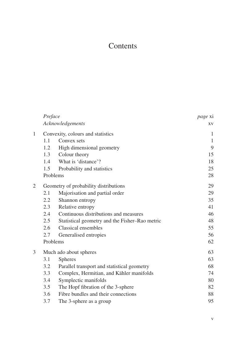 Contents - Geometry of Quantum States