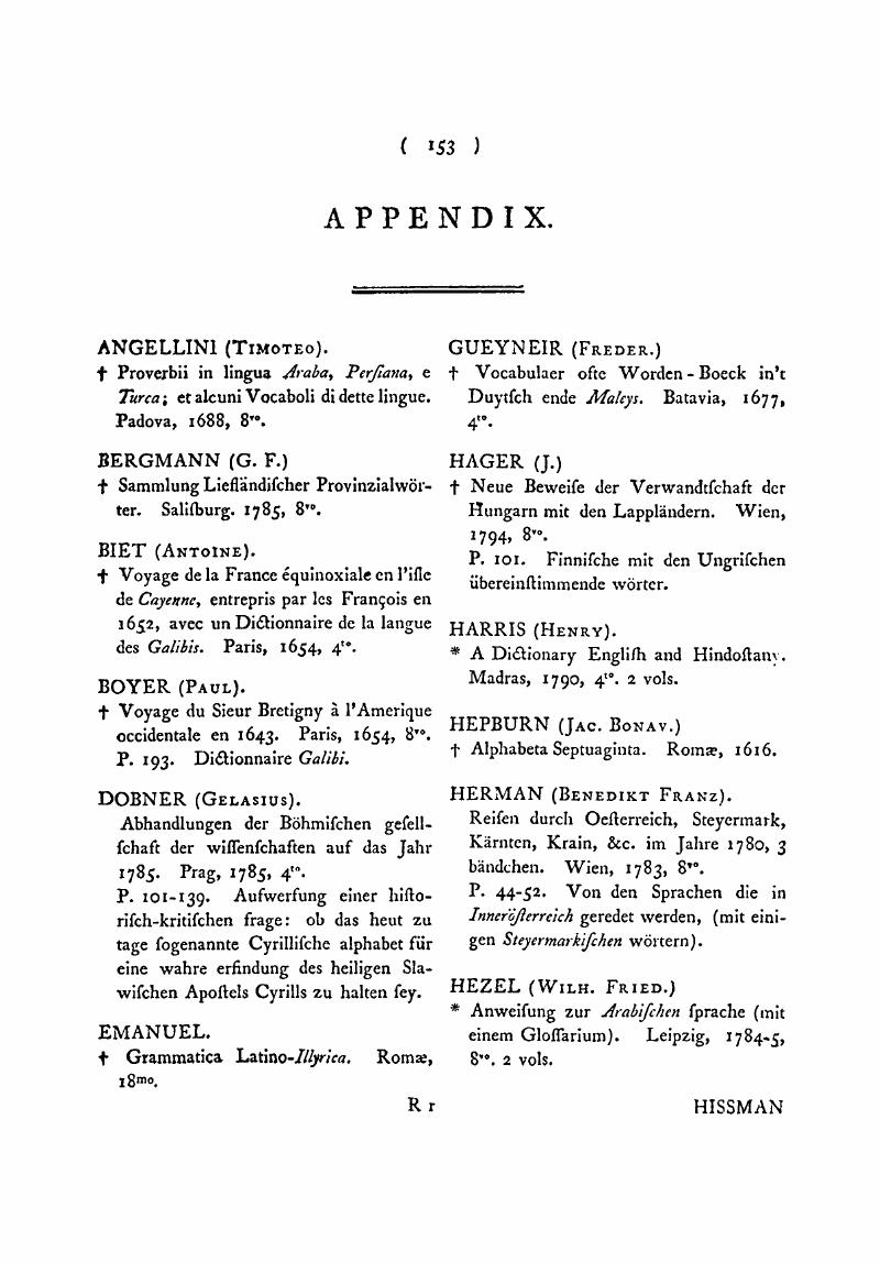 Appendix - A Catalogue Of Dictionaries, Vocabularies, Grammars, And 