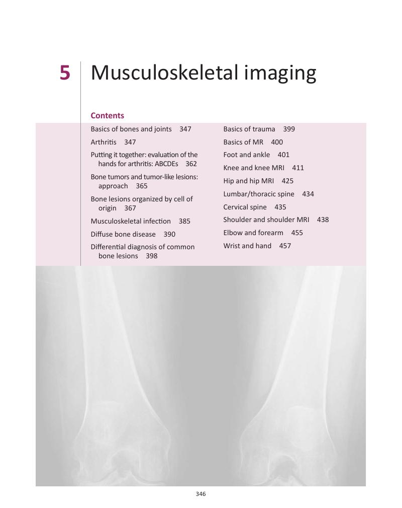 MUSCULOSKELETAL IMAGING (Chapter 5) - Core Radiology