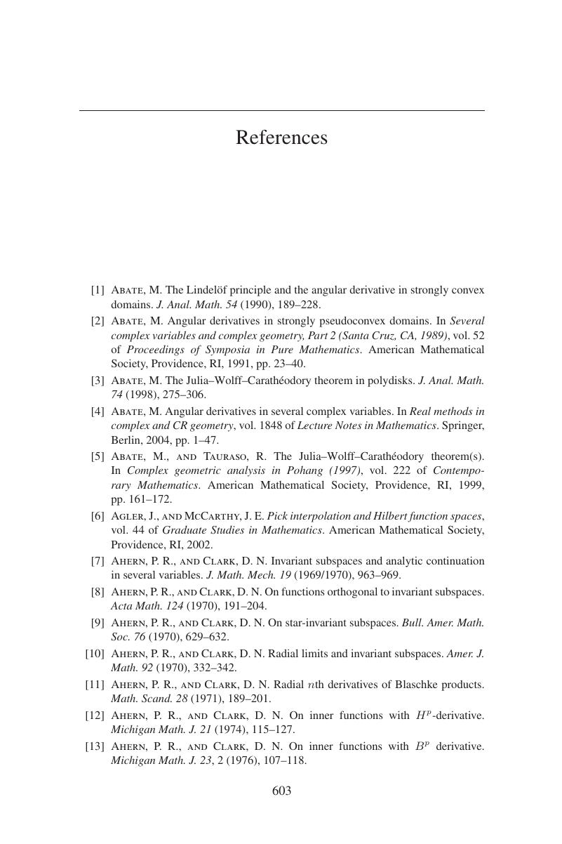 References - The Theory of H(b) Spaces