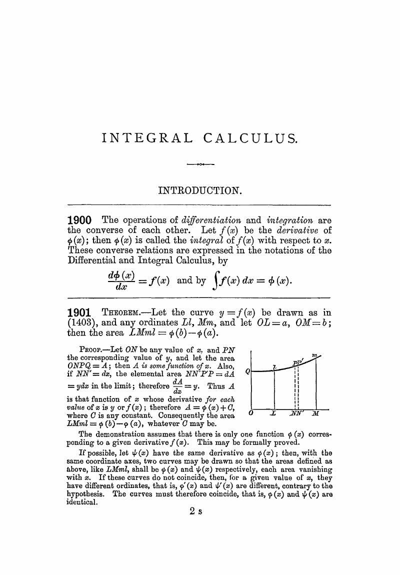 Integral Calculus Section Ix A Synopsis Of Elementary Results In Pure And Applied Mathematics 4815