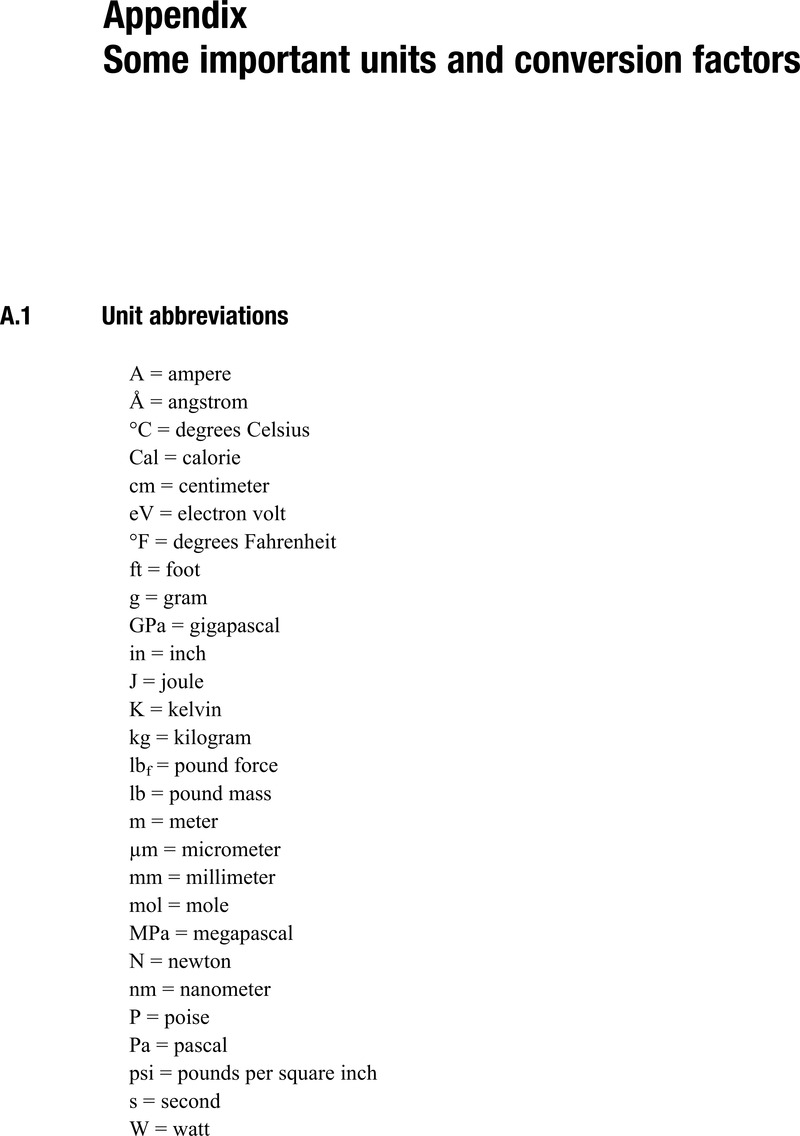 appendix-some-important-units-and-conversion-factors-fibrous-materials