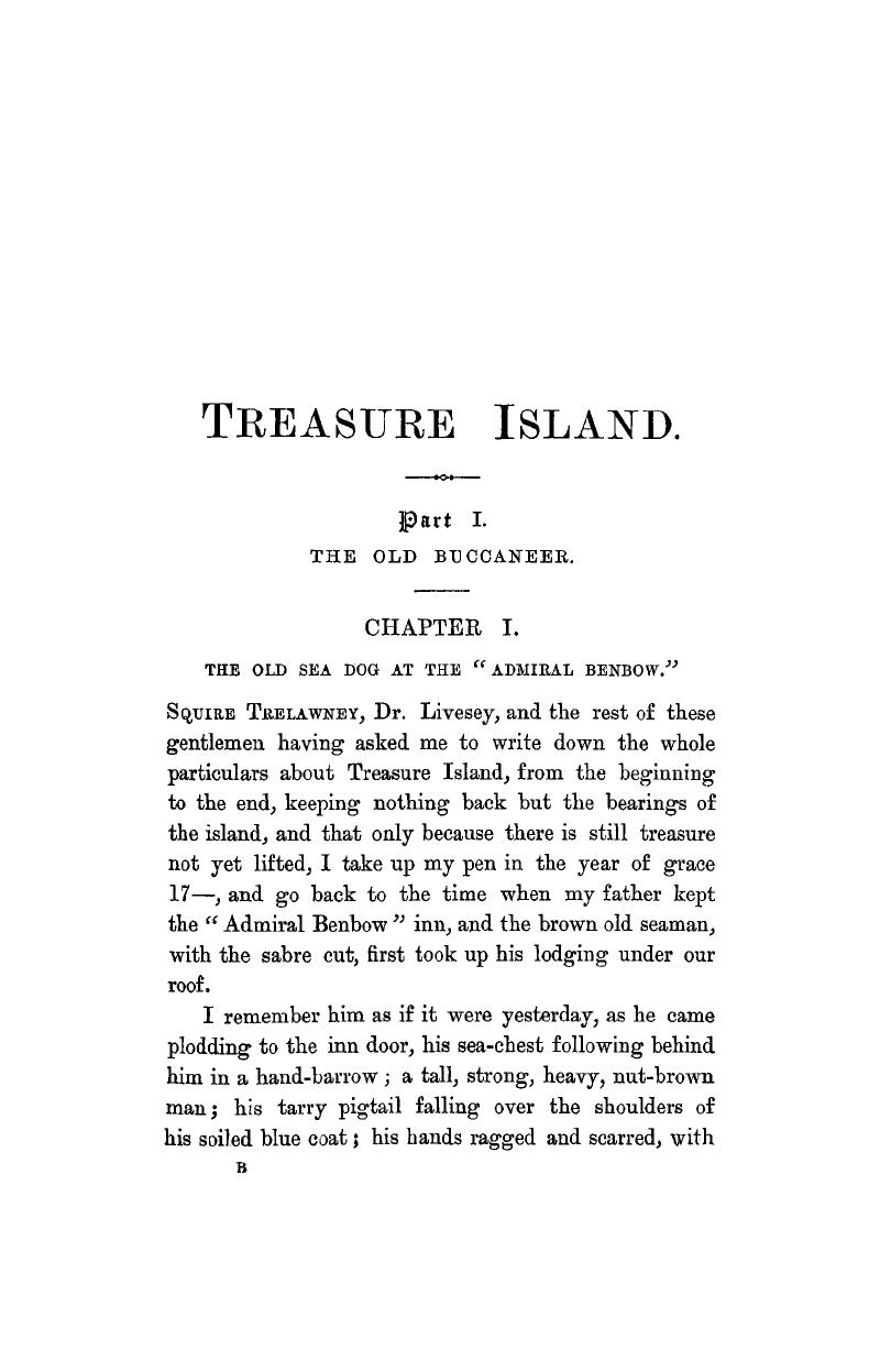 THE OLD SEA DOG AT THE “ADMIRAL BENBOW” (CHAPTER I) - Treasure Island