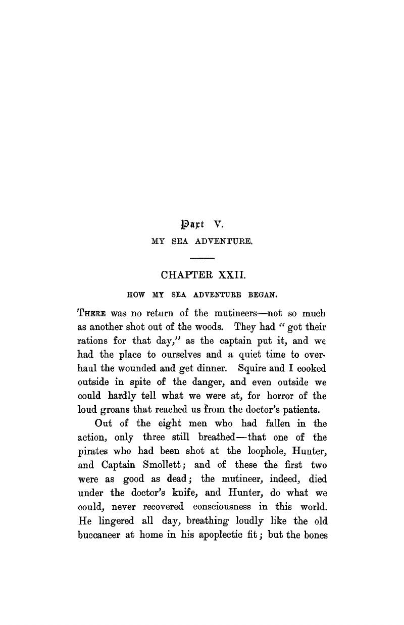 HOW MY SEA ADVENTURE BEGAN (CHAPTER XXII) - Treasure Island