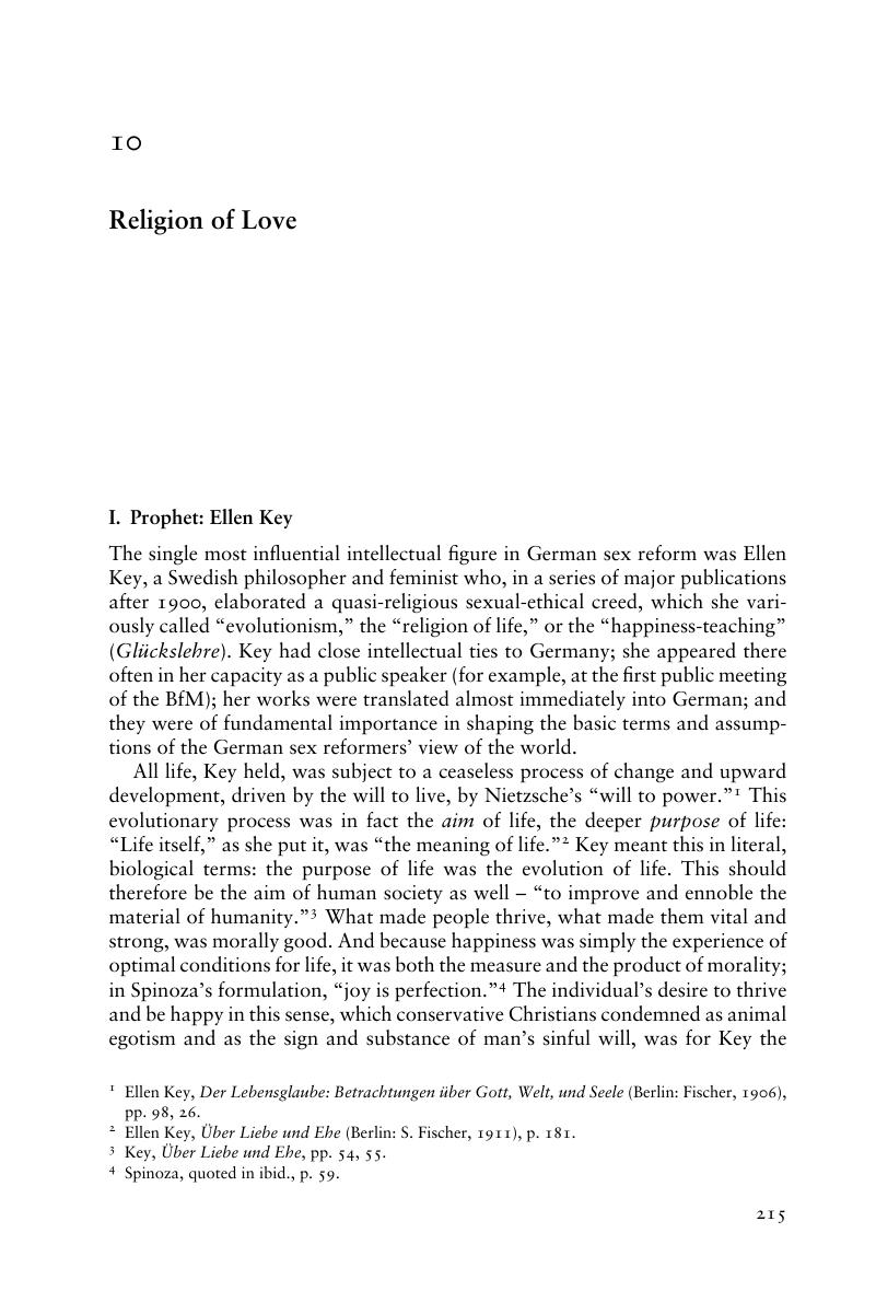 Religion Of Love Chapter 10 Sex Freedom And Power In Imperial Germany 18801914 7964