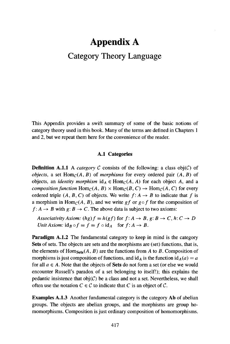 Category Theory Language (A) - An Introduction To Homological Algebra