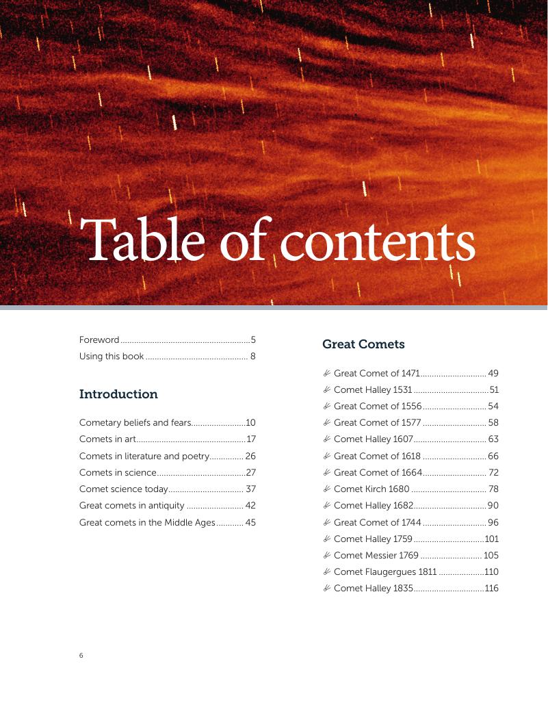 Contents Atlas Of Great Comets