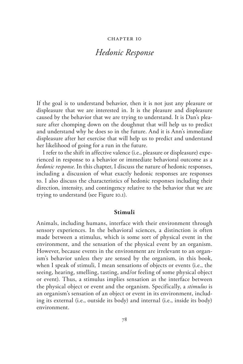 Hedonic Response Chapter 10 Darwinian Hedonism And The Epidemic Of Unhealthy Behavior 5156