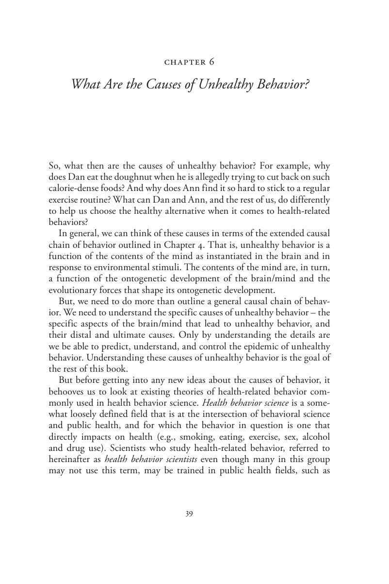 What Are The Causes Of Unhealthy Behavior Chapter 6 Darwinian Hedonism And The Epidemic Of 5172