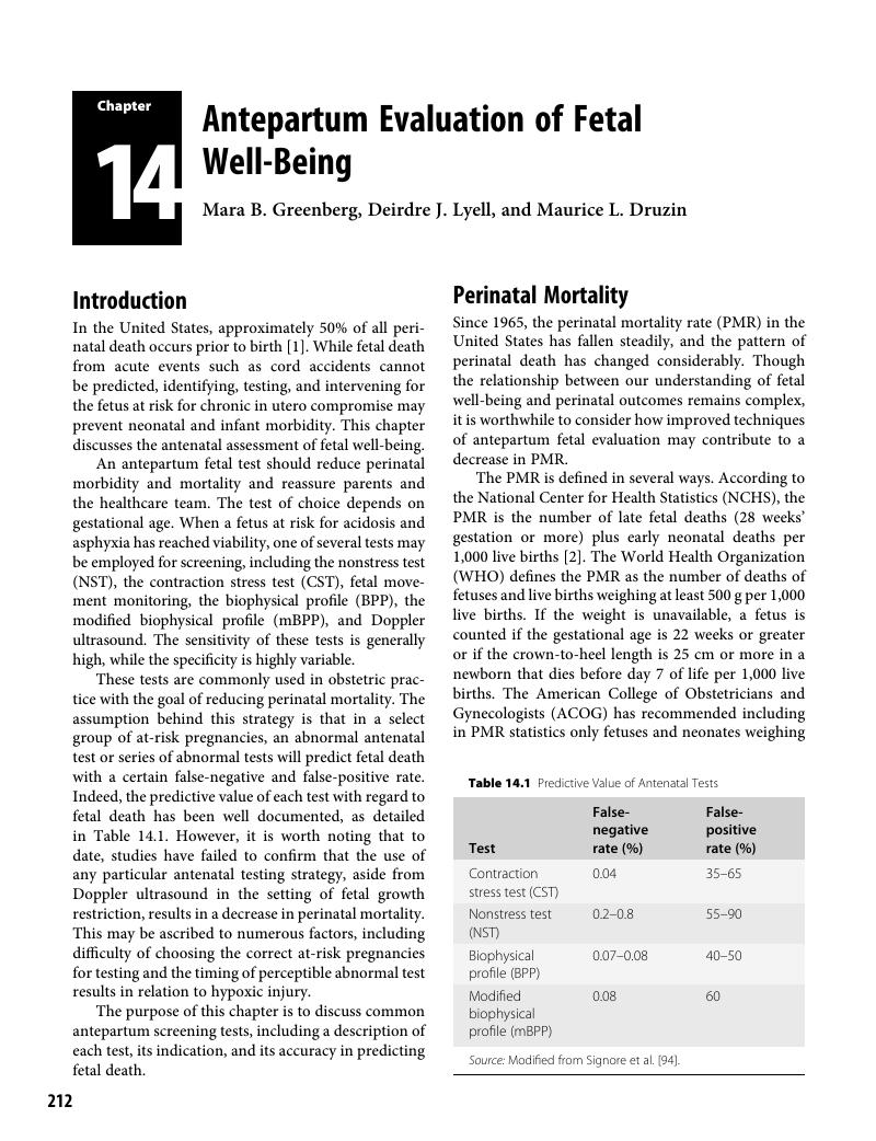 antepartum-evaluation-of-fetal-well-being-chapter-14-fetal-and