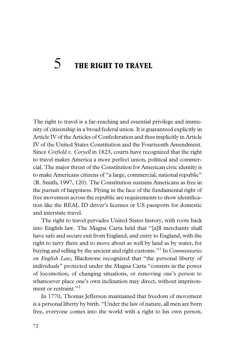 right to travel constitution