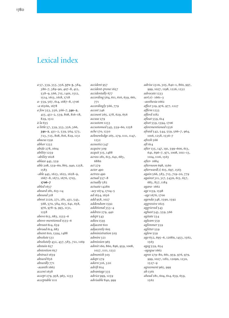 libreoffice index lexical