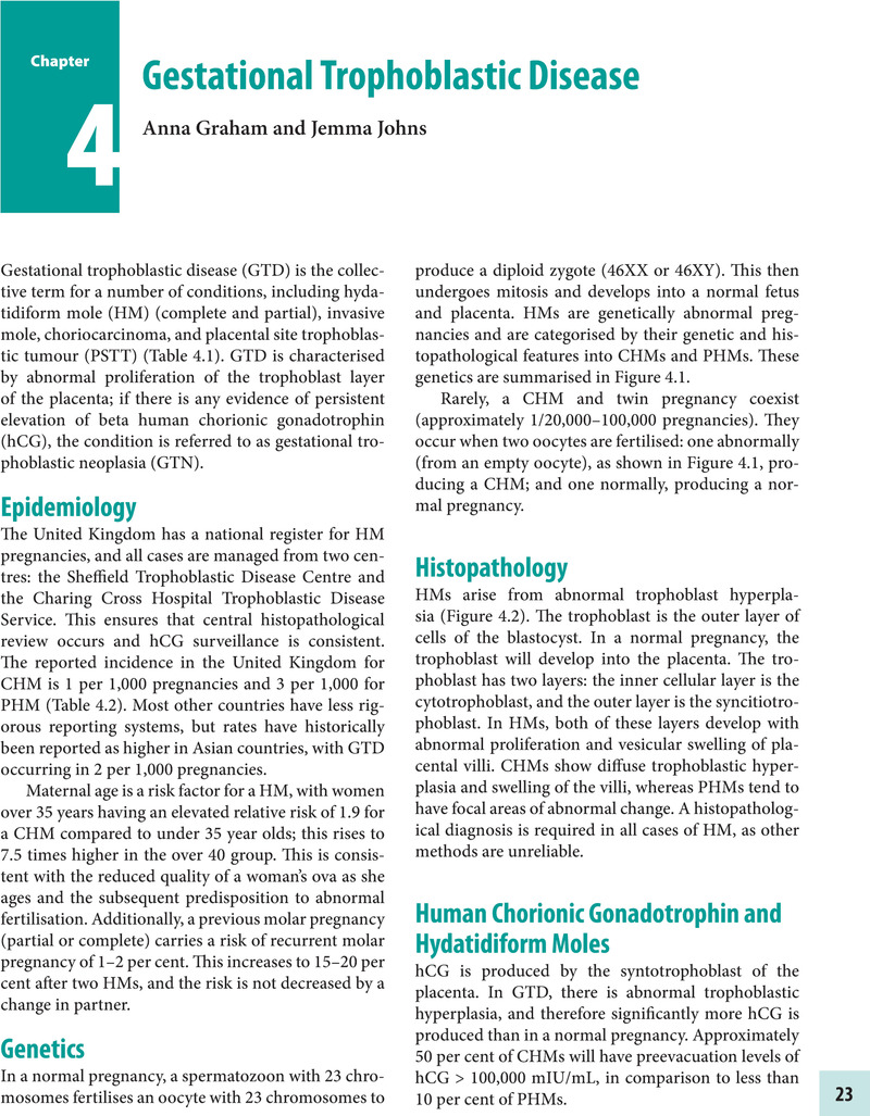 Gestational Trophoblastic Disease (Chapter 4) - Early Pregnancy Ultrasound