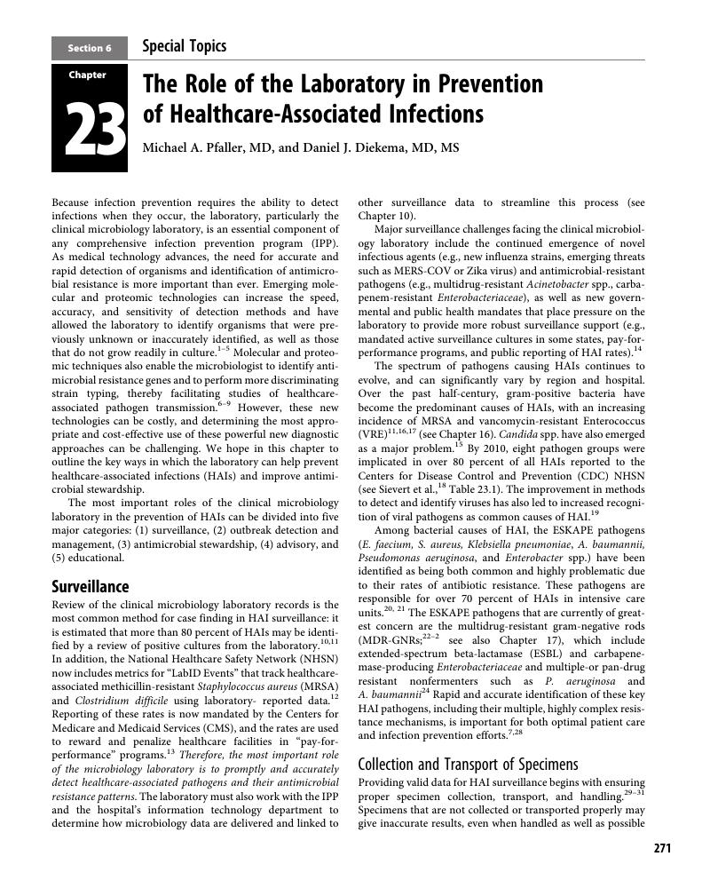 Special Topics (Section 6) - Practical Healthcare Epidemiology