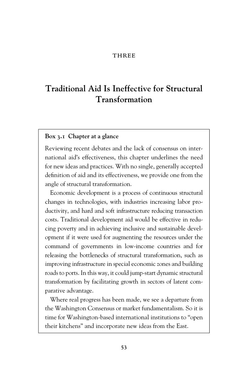 Traditional Aid Is Ineffective For Structural Transformation (Three ...