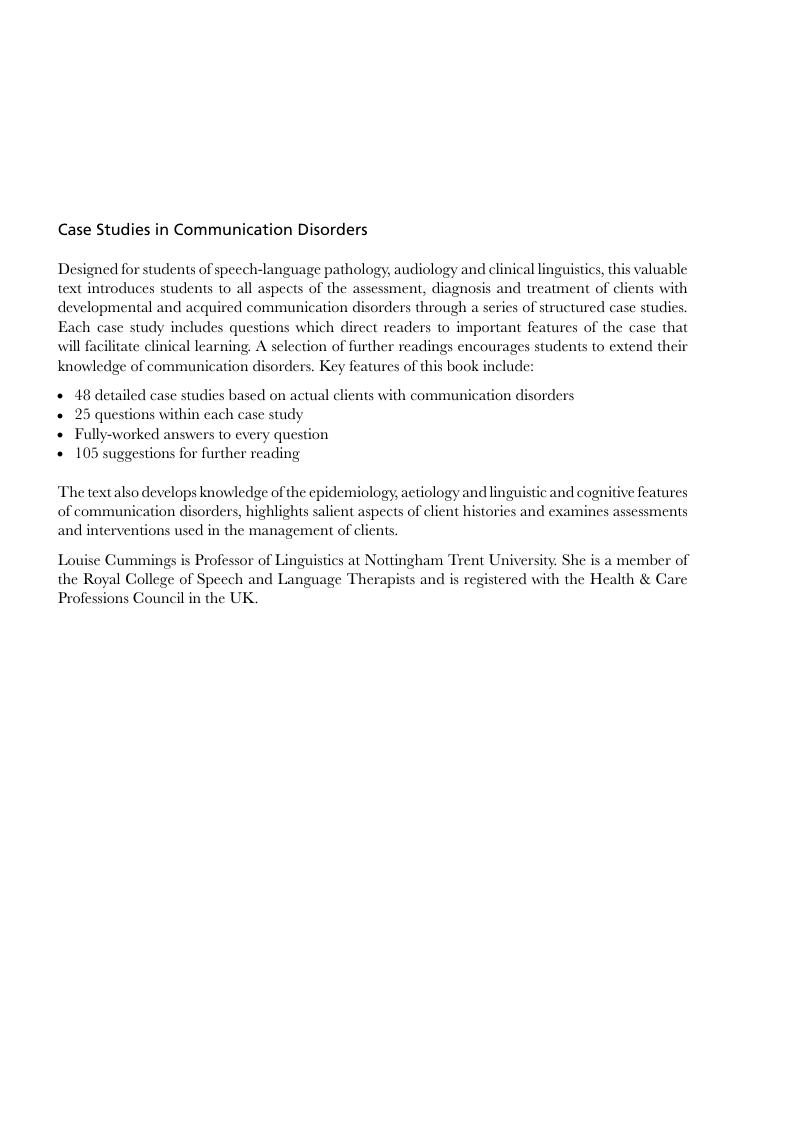 thesis on communication disorders