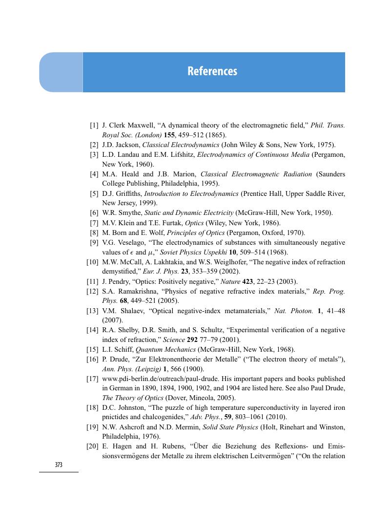 References Optical Effects in Solids