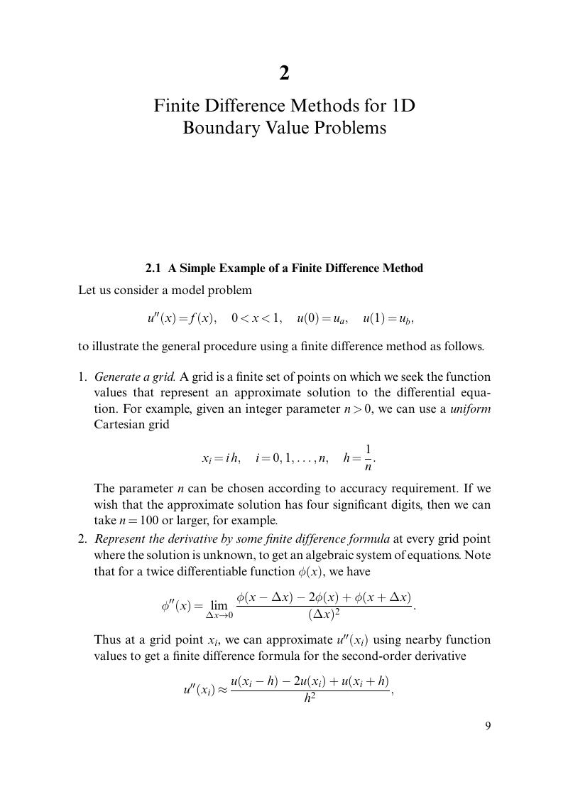 What Is Finite Difference Method Example