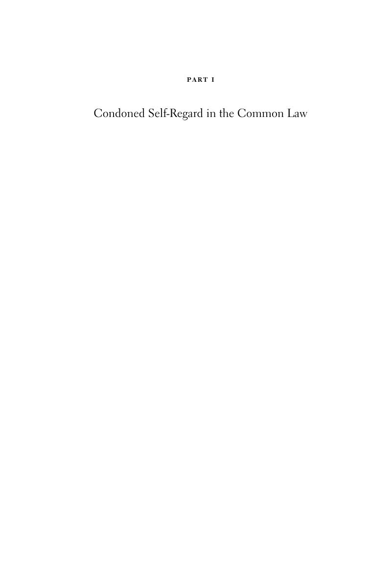 Condoned Self Regard In The Common Law Part I The Common Law Inside The Female Body