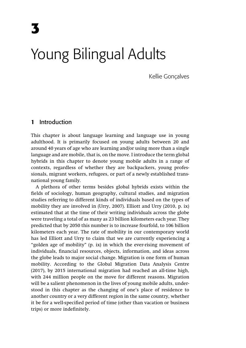 Young Bilingual Adults (Chapter 3) - The Cambridge Handbook Of Bilingualism