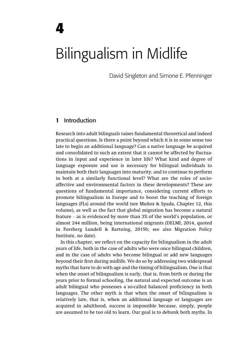 Bilingualism In Midlife (Chapter 4) - The Cambridge Handbook Of ...