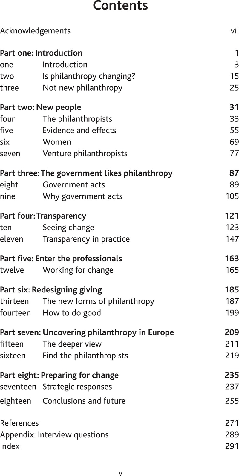 Contents - How Philanthropy Is Changing in Europe