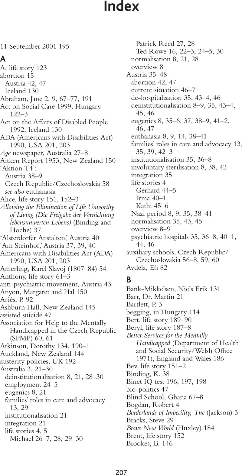 Index - Intellectual Disability in the Twentieth Century