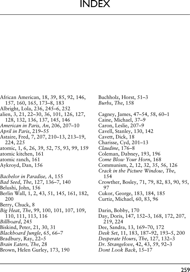 Index - Cold War Film Genres