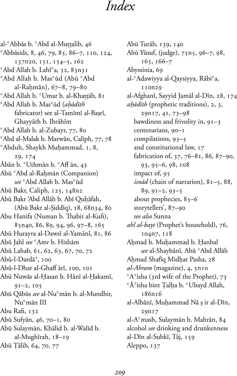 Index - The Sorrowful Muslim's Guide