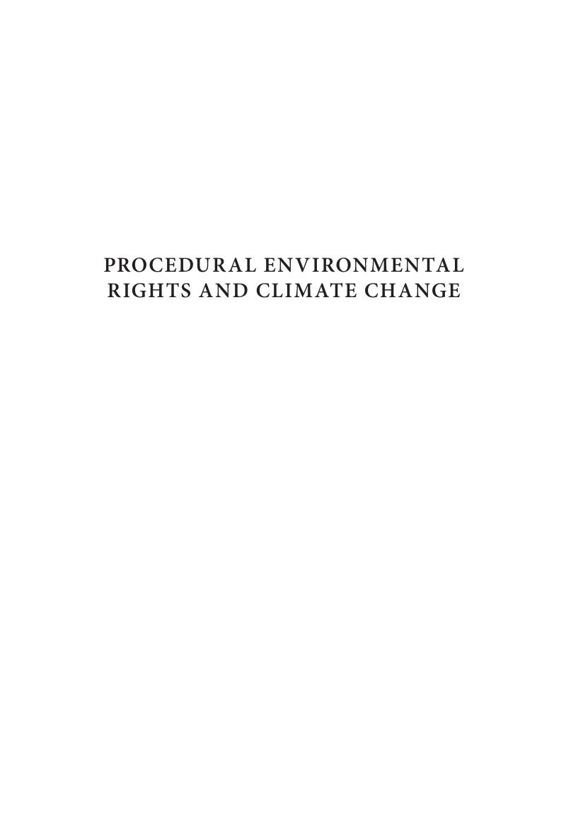 Procedural Environmental Rights and Climate Change - Procedural ...