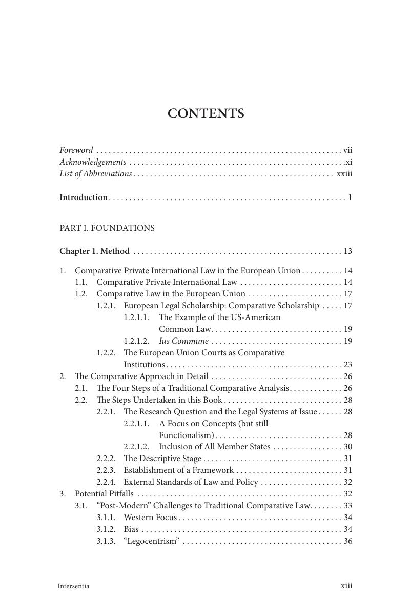 Contents - A Conceptual Analysis of European Private International Law