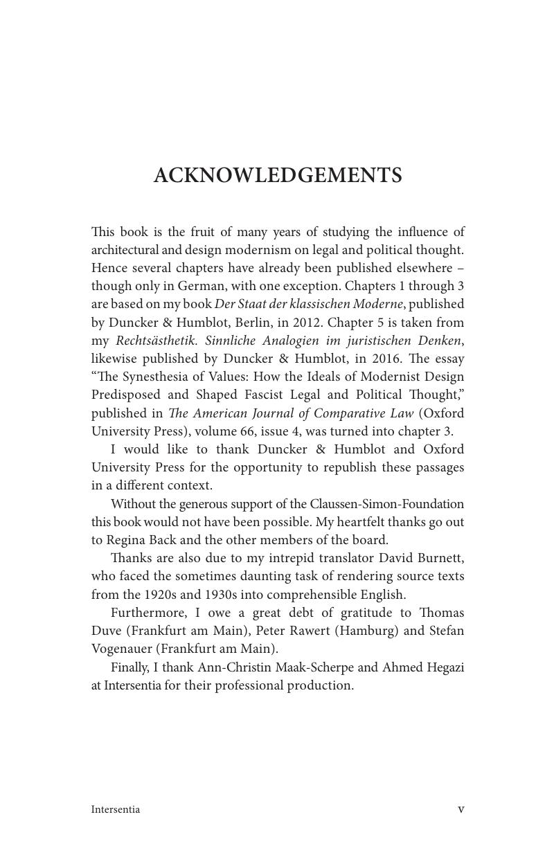 Acknowledgements - Bauhaus Laws