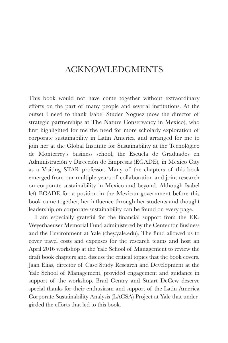 Acknowledgments - The Labyrinth of Sustainability