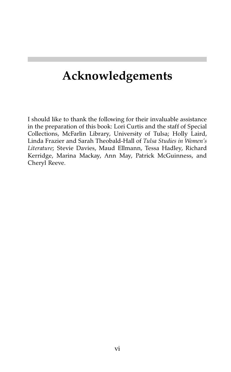 Acknowledgements - Elizabeth Taylor