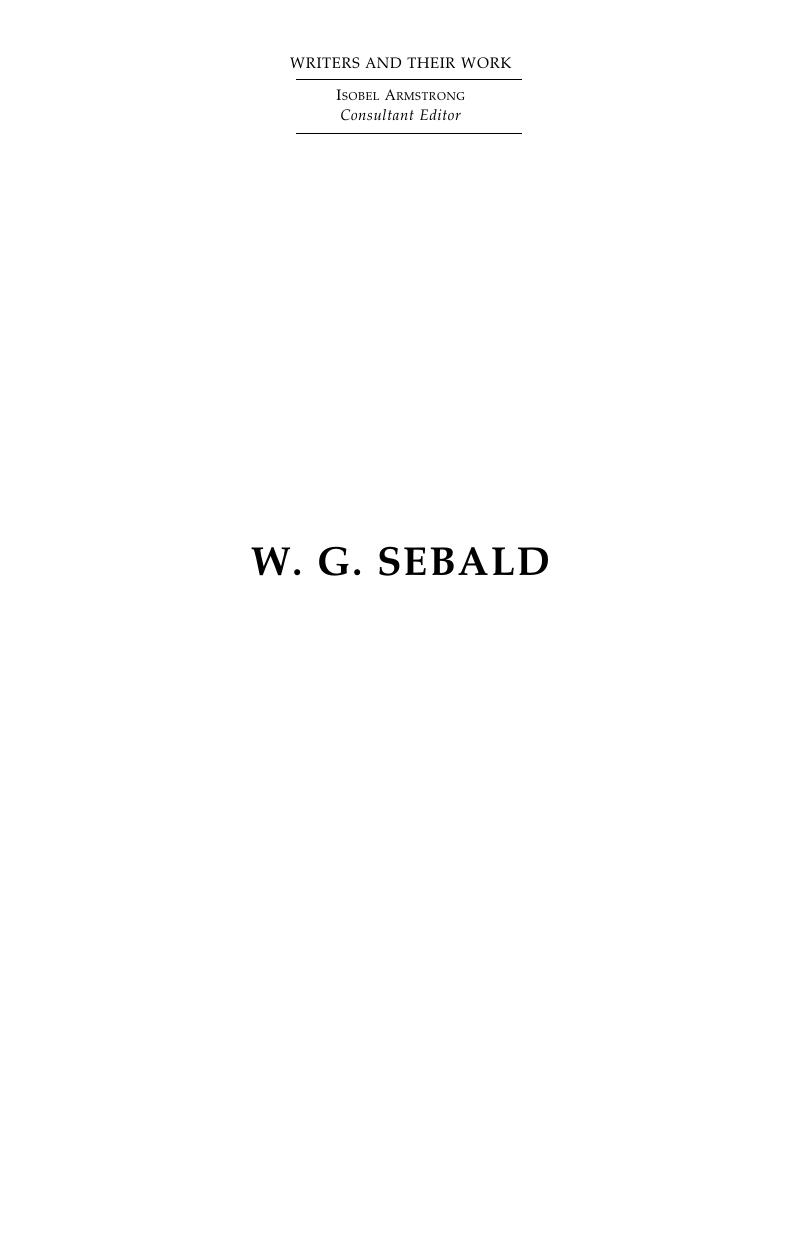 Frontmatter - W.G. Sebald