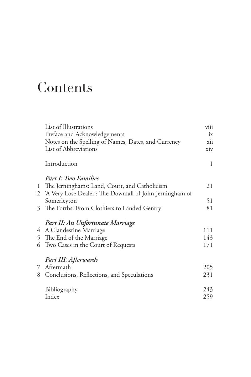 Contents - Love and Dishonour in Elizabethan England