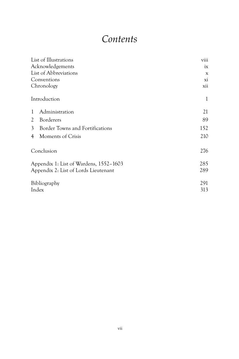 Contents - National Identity and the Anglo-Scottish Borderlands, 1552–1652