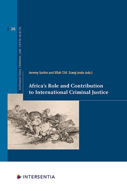Africa's Role and Contribution to International Criminal Justice