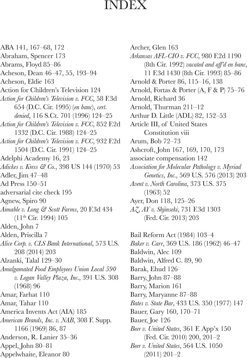 Index - Timothy B. Dyk