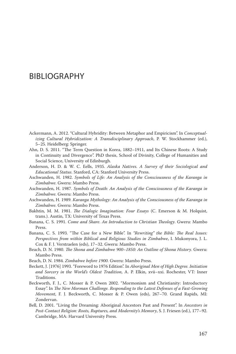 bibliography-the-invention-of-god-in-indigenous-societies