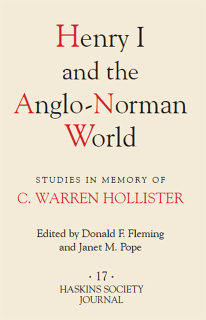 Henry I and the Anglo-Norman World