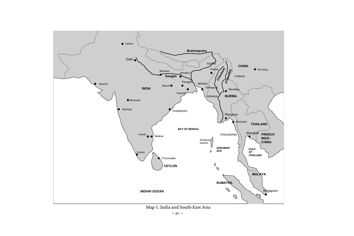 Maps Military Economics Culture And Logistics In The Burma Campaign   FirstPage 9781851966899map Pxv Xx CBO 