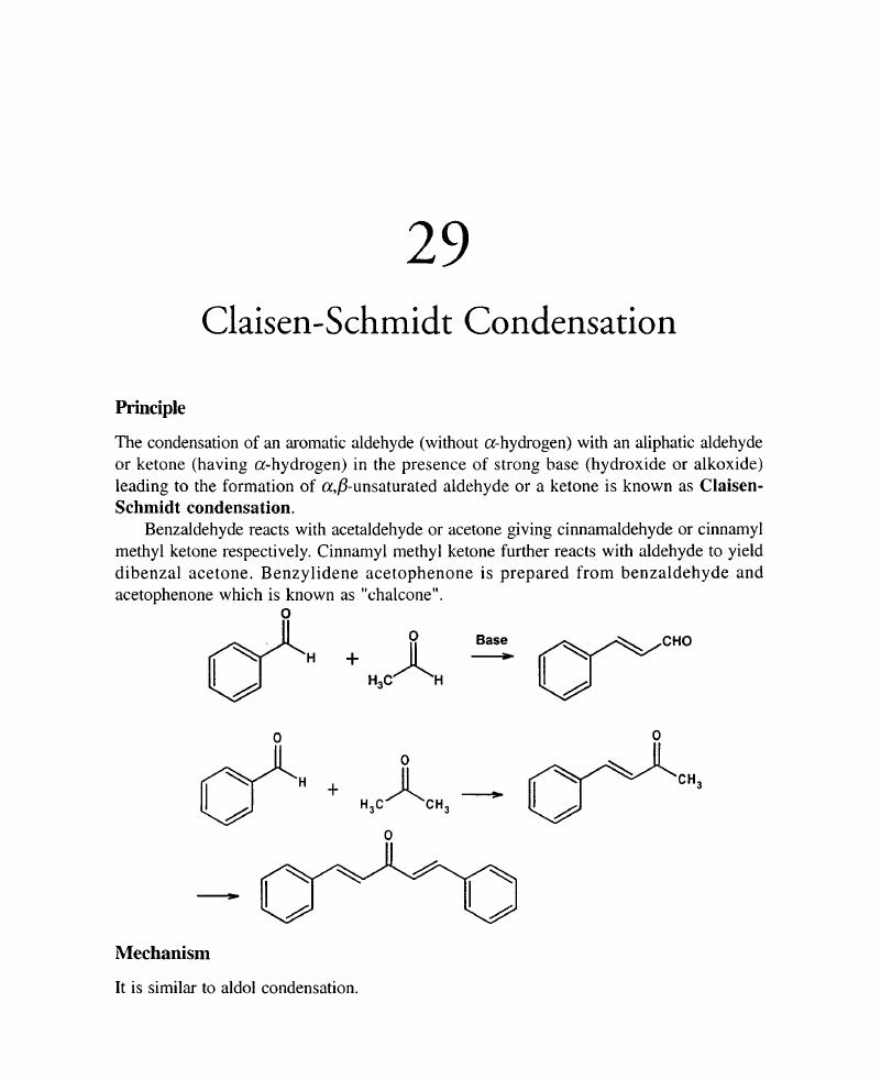 Claisen Schmidt Condensation Chapter 29 Name Reactions In Organic Synthesis 5867