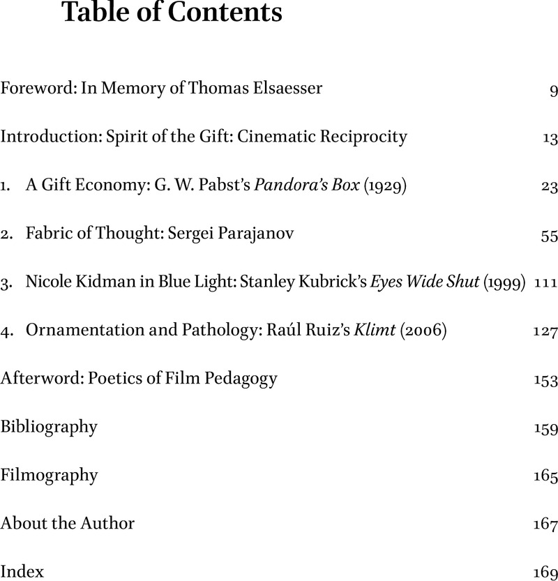 Contents - Poetic Cinema and the Spirit of the Gift in the Films of ...