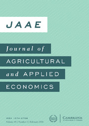 Journal of Agricultural and Applied Economics Volume 48 - Issue 1 -